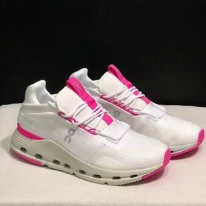 On Cloud Cloudnova in pink and white